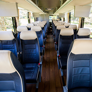 Inside Mini Touring Coach Premier Transportation