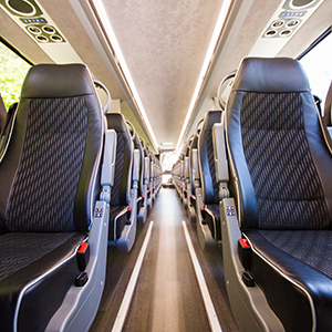 Inside Premier Transportation Touring Coach 2